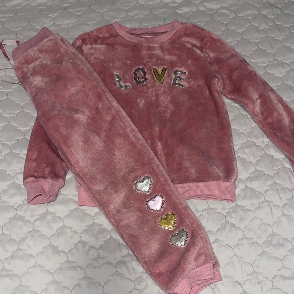 Epic Threads Pink Fuzzy LOVE Sweatshirt